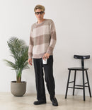 【BLUE STANDARD/ブルースタンダード】モールチェックニット セーター 冬服 防寒 暖服