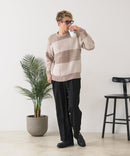 【BLUE STANDARD/ブルースタンダード】モールチェックニット セーター 冬服 防寒 暖服