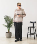 【BLUE STANDARD/ブルースタンダード】モールチェックニット セーター 冬服 防寒 暖服