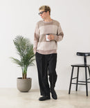 【BLUE STANDARD/ブルースタンダード】モールチェックニット セーター 冬服 防寒 暖服