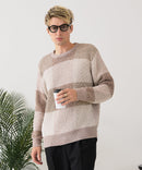 【BLUE STANDARD/ブルースタンダード】モールチェックニット セーター 冬服 防寒 暖服