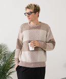 【BLUE STANDARD/ブルースタンダード】モールチェックニット セーター 冬服 防寒 暖服