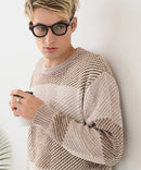 【BLUE STANDARD/ブルースタンダード】モールチェックニット セーター 冬服 防寒 暖服