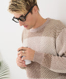 【BLUE STANDARD/ブルースタンダード】モールチェックニット セーター 冬服 防寒 暖服