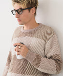 【BLUE STANDARD/ブルースタンダード】モールチェックニット セーター 冬服 防寒 暖服