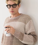 【BLUE STANDARD/ブルースタンダード】モールチェックニット セーター 冬服 防寒 暖服