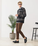 【BLUE STANDARD/ブルースタンダード】モールチェックニット セーター 冬服 防寒 暖服