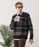 【BLUE STANDARD/ブルースタンダード】モールチェックニット セーター 冬服 防寒 暖服