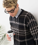 【BLUE STANDARD/ブルースタンダード】モールチェックニット セーター 冬服 防寒 暖服