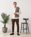 【BLUE STANDARD/ブルースタンダード】モール切り替えニット セーター 冬服 防寒 暖服