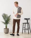 【BLUE STANDARD/ブルースタンダード】モール切り替えニット セーター 冬服 防寒 暖服