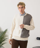 【BLUE STANDARD/ブルースタンダード】モール切り替えニット セーター 冬服 防寒 暖服