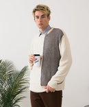 【BLUE STANDARD/ブルースタンダード】モール切り替えニット セーター 冬服 防寒 暖服