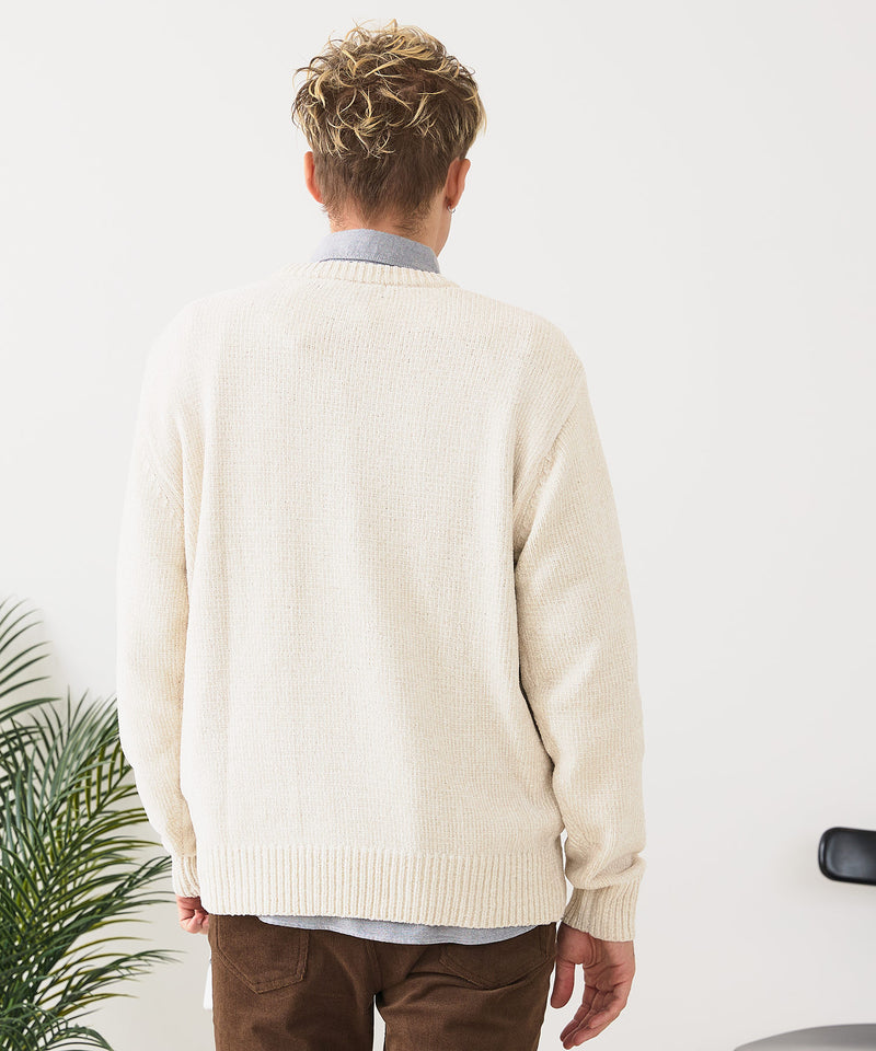 【BLUE STANDARD/ブルースタンダード】モール切り替えニット セーター 冬服 防寒 暖服