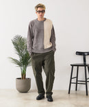 【BLUE STANDARD/ブルースタンダード】モール切り替えニット セーター 冬服 防寒 暖服