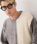 【BLUE STANDARD/ブルースタンダード】モール切り替えニット セーター 冬服 防寒 暖服