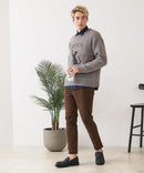 【BLUE STANDARD/ブルースタンダード】モールジャガードニット セーター アニマル 冬服 防寒 暖服