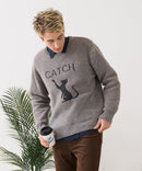 【BLUE STANDARD/ブルースタンダード】モールジャガードニット セーター アニマル 冬服 防寒 暖服