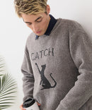 【BLUE STANDARD/ブルースタンダード】モールジャガードニット セーター アニマル 冬服 防寒 暖服