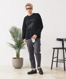 【BLUE STANDARD/ブルースタンダード】モールジャガードニット セーター アニマル 冬服 防寒 暖服