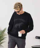 【BLUE STANDARD/ブルースタンダード】モールジャガードニット セーター アニマル 冬服 防寒 暖服