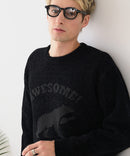 【BLUE STANDARD/ブルースタンダード】モールジャガードニット セーター アニマル 冬服 防寒 暖服