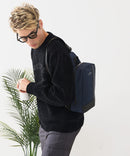 【BLUE STANDARD/ブルースタンダード】切り替え フェイクレザー ボディーバッグ