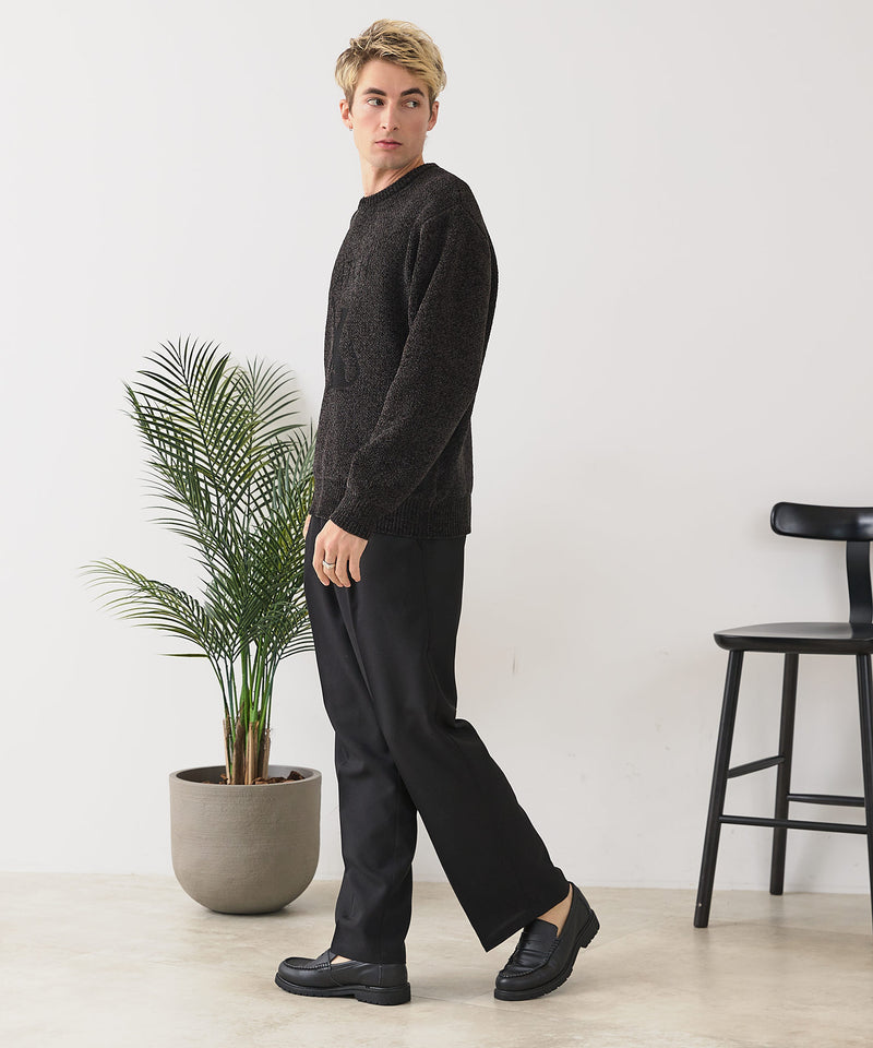 【BLUE STANDARD/ブルースタンダード】モールジャガードニット セーター アニマル 冬服 防寒 暖服