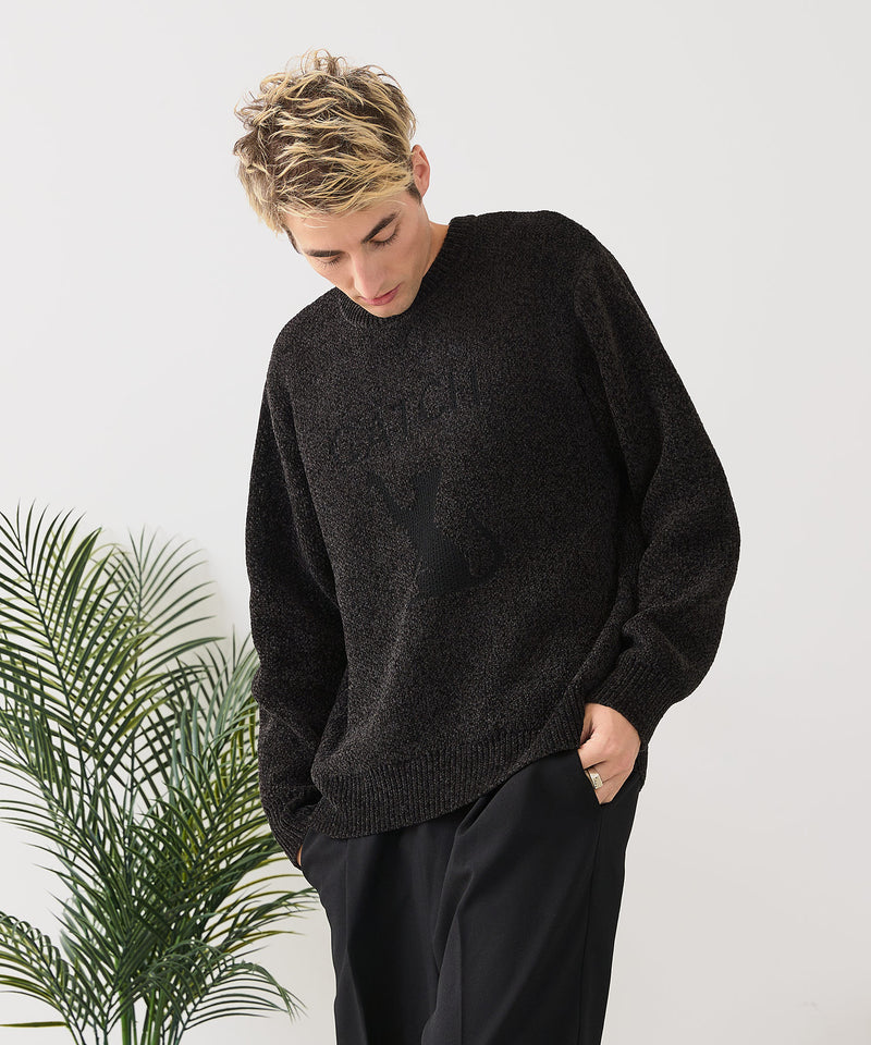 【BLUE STANDARD/ブルースタンダード】モールジャガードニット セーター アニマル 冬服 防寒 暖服