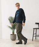 【BLUE STANDARD/ブルースタンダード】モールジャガードニット セーター アニマル 冬服 防寒 暖服