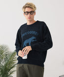 【BLUE STANDARD/ブルースタンダード】モールジャガードニット セーター アニマル 冬服 防寒 暖服