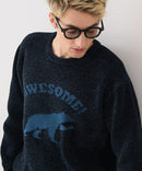 【BLUE STANDARD/ブルースタンダード】モールジャガードニット セーター アニマル 冬服 防寒 暖服