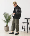 【BLUE STANDARD/ブルースタンダード】フェイクメルトン ワッペン 袖切り替えスタジャン アワードジャケット