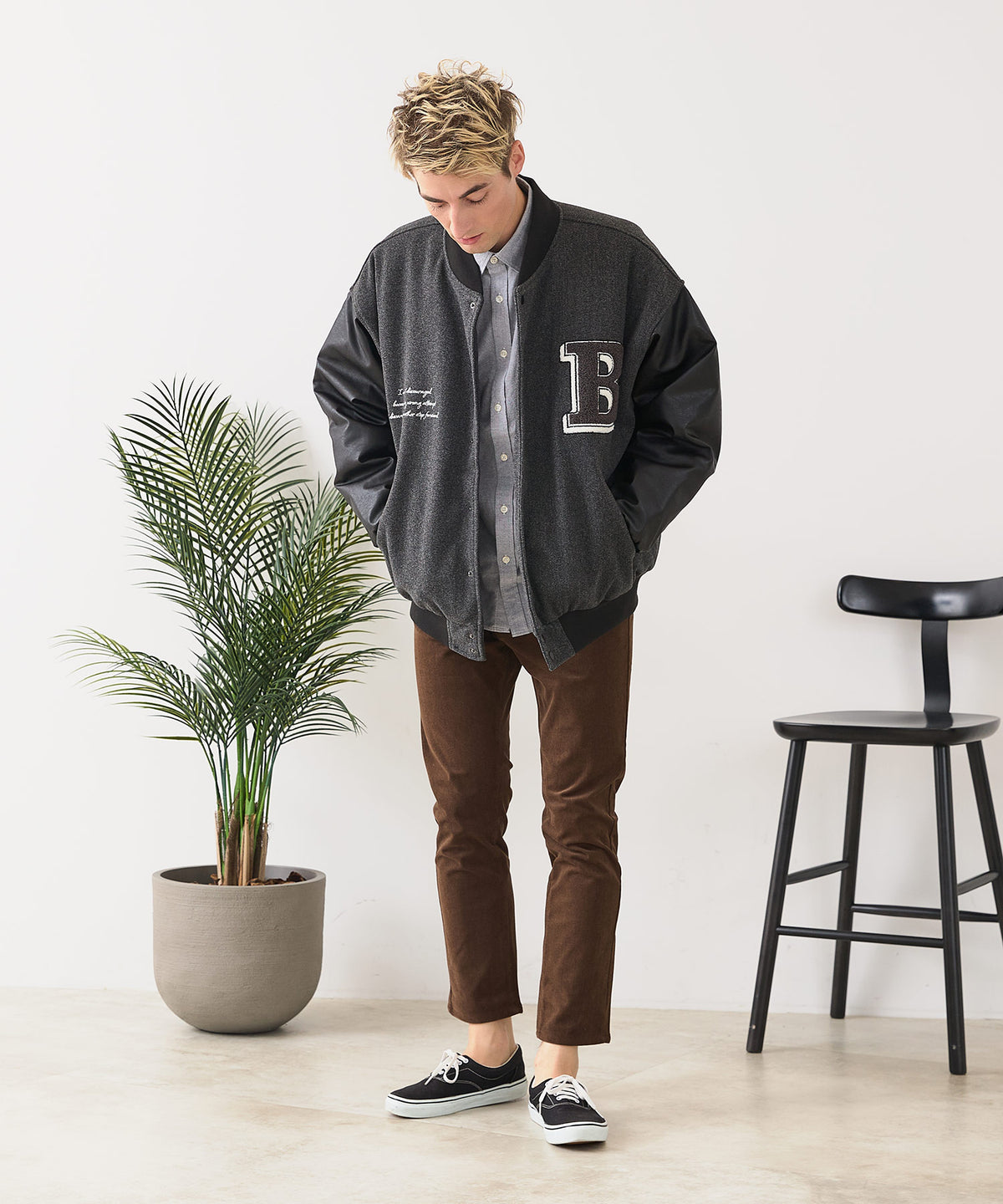 BLUE STANDARD/ブルースタンダード】フェイクメルトン ワッペン 袖