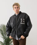 【BLUE STANDARD/ブルースタンダード】フェイクメルトン ワッペン 袖切り替えスタジャン アワードジャケット