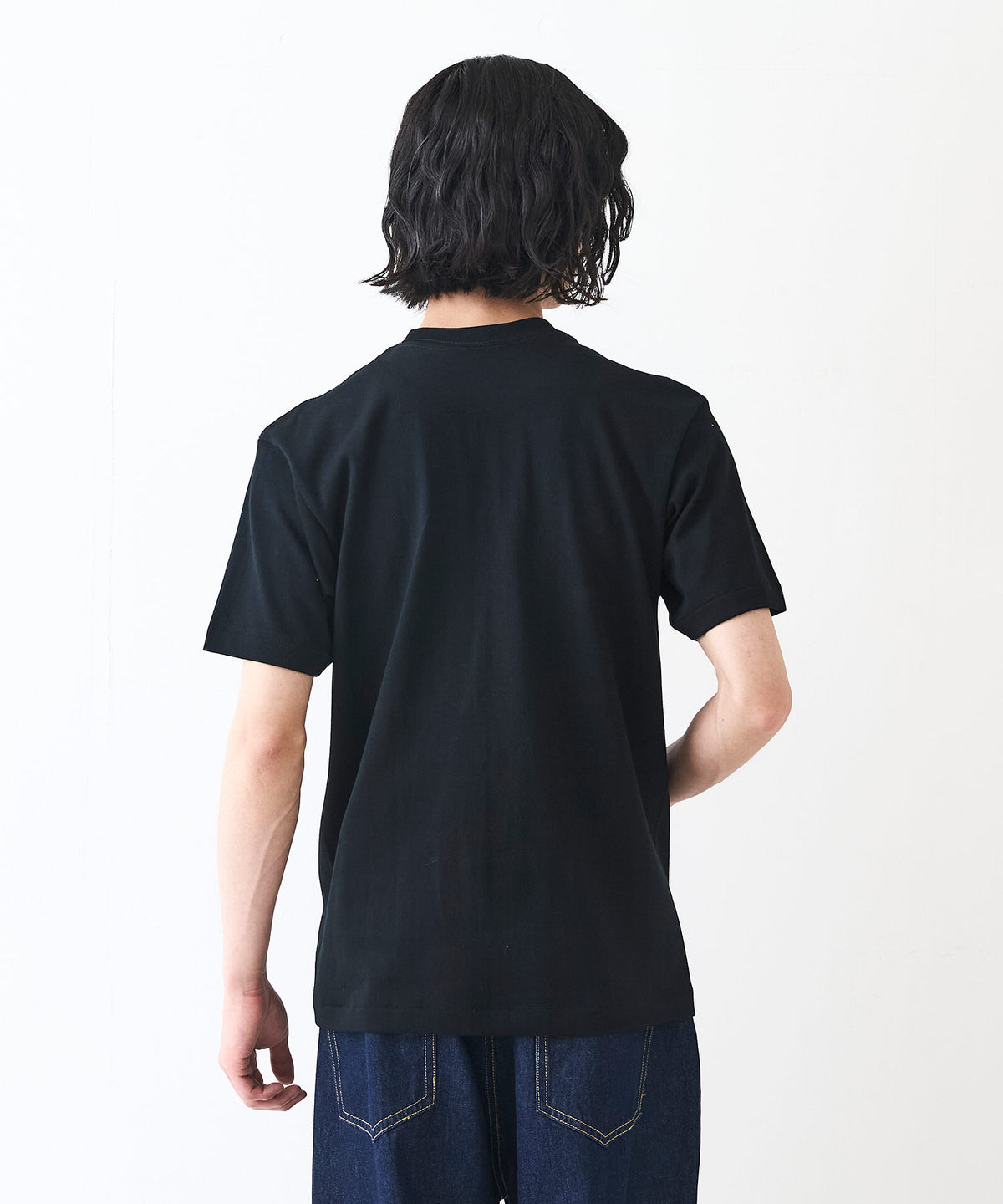 HANES/ヘインズ】【7.0oz 超厚手】KURO 先染めブラック クルーネックT