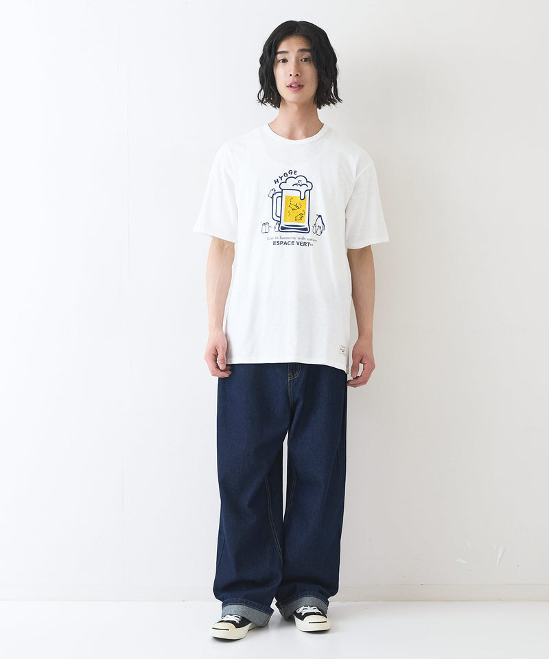 【Blue Standard/ブルースタンダード】スラブコットン アニマルプリント Tシャツzo