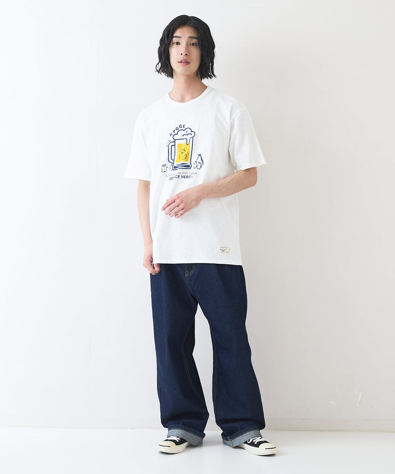 【Blue Standard/ブルースタンダード】スラブコットン アニマルプリント Tシャツzo