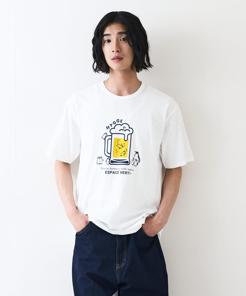 【Blue Standard/ブルースタンダード】スラブコットン アニマルプリント Tシャツzo