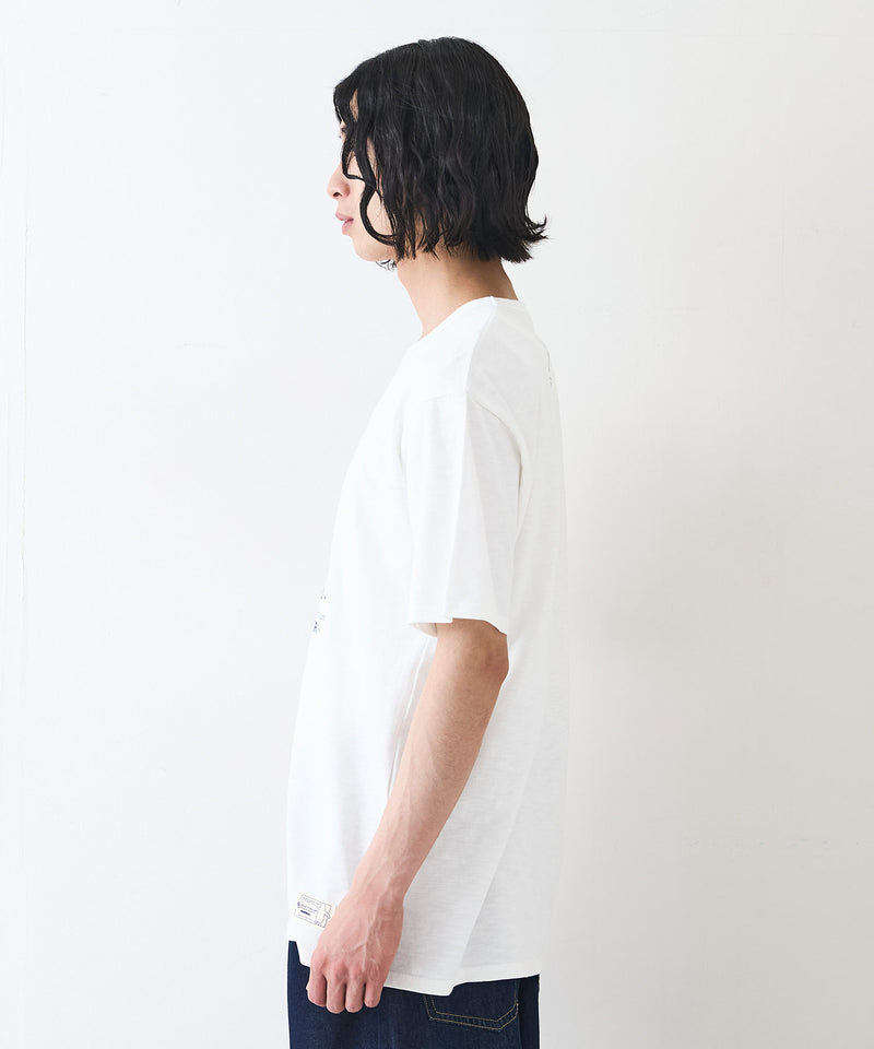 【Blue Standard/ブルースタンダード】スラブコットン アニマルプリント Tシャツzo