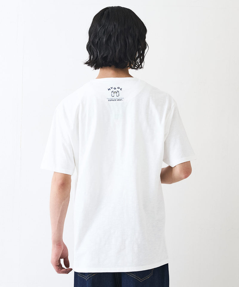 【Blue Standard/ブルースタンダード】スラブコットン アニマルプリント Tシャツzo
