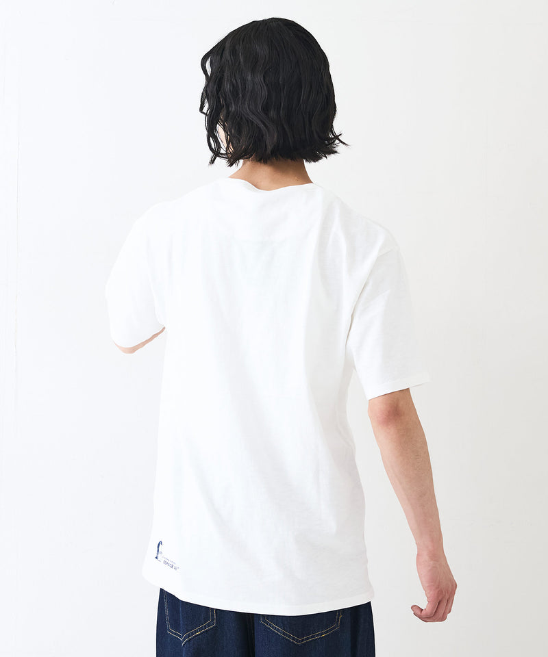 【Blue Standard/ブルースタンダード】スラブコットン アニマルプリント ポケット付Tシャツzo