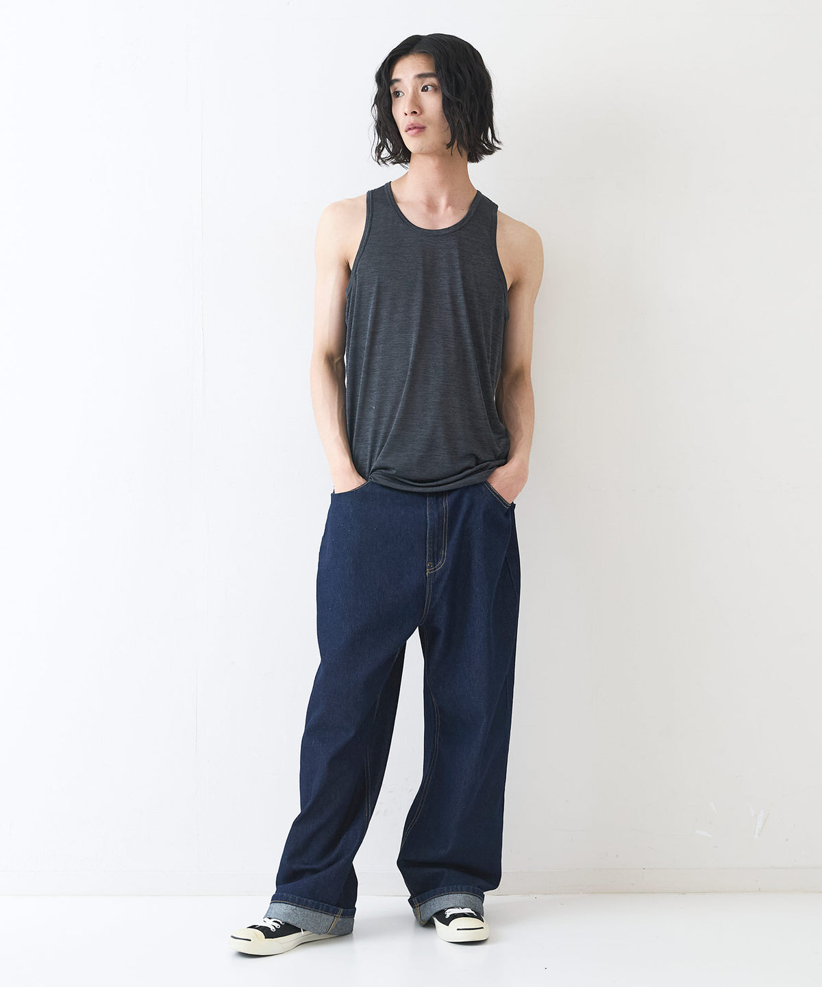 L.G.B. スカルパターン タンクトップ ネイビー L.G.B. スカルパターン タンクトップ ネイビー LGB（タンクトップ）の