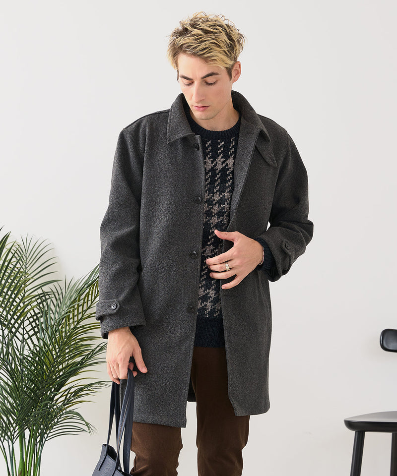 【BLUE STANDARD/ブルースタンダード】圧縮ニット ウールライク バルマカーンコート 軽量 ソフトタッチ