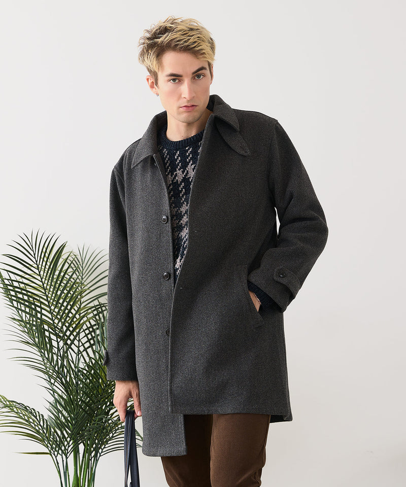 【BLUE STANDARD/ブルースタンダード】圧縮ニット ウールライク バルマカーンコート 軽量 ソフトタッチ