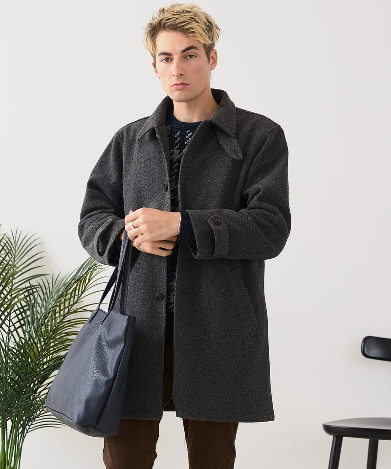 【BLUE STANDARD/ブルースタンダード】圧縮ニット ウールライク バルマカーンコート 軽量 ソフトタッチ