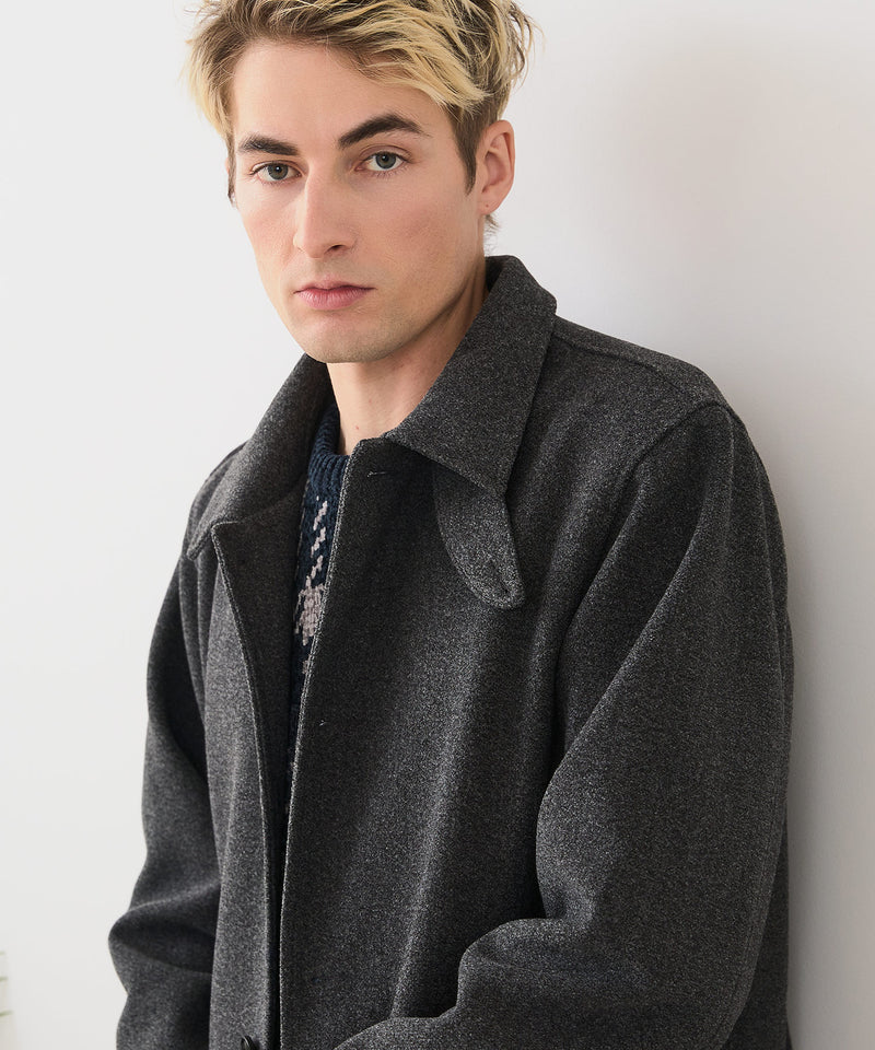 【BLUE STANDARD/ブルースタンダード】圧縮ニット ウールライク バルマカーンコート 軽量 ソフトタッチ