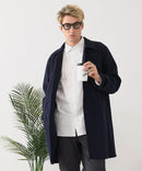 【BLUE STANDARD/ブルースタンダード】圧縮ニット ウールライク バルマカーンコート 軽量 ソフトタッチ