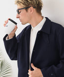 【BLUE STANDARD/ブルースタンダード】圧縮ニット ウールライク バルマカーンコート 軽量 ソフトタッチ