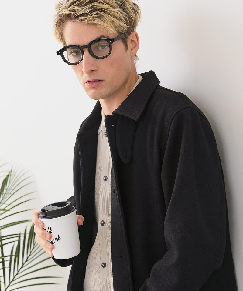 【BLUE STANDARD/ブルースタンダード】圧縮ニット ウールライク バルマカーンコート 軽量 ソフトタッチ